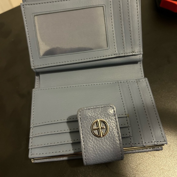 Gianni Bernini 1 framed Indexer Leather Wallet - blue/grey - Picture 5 of 5